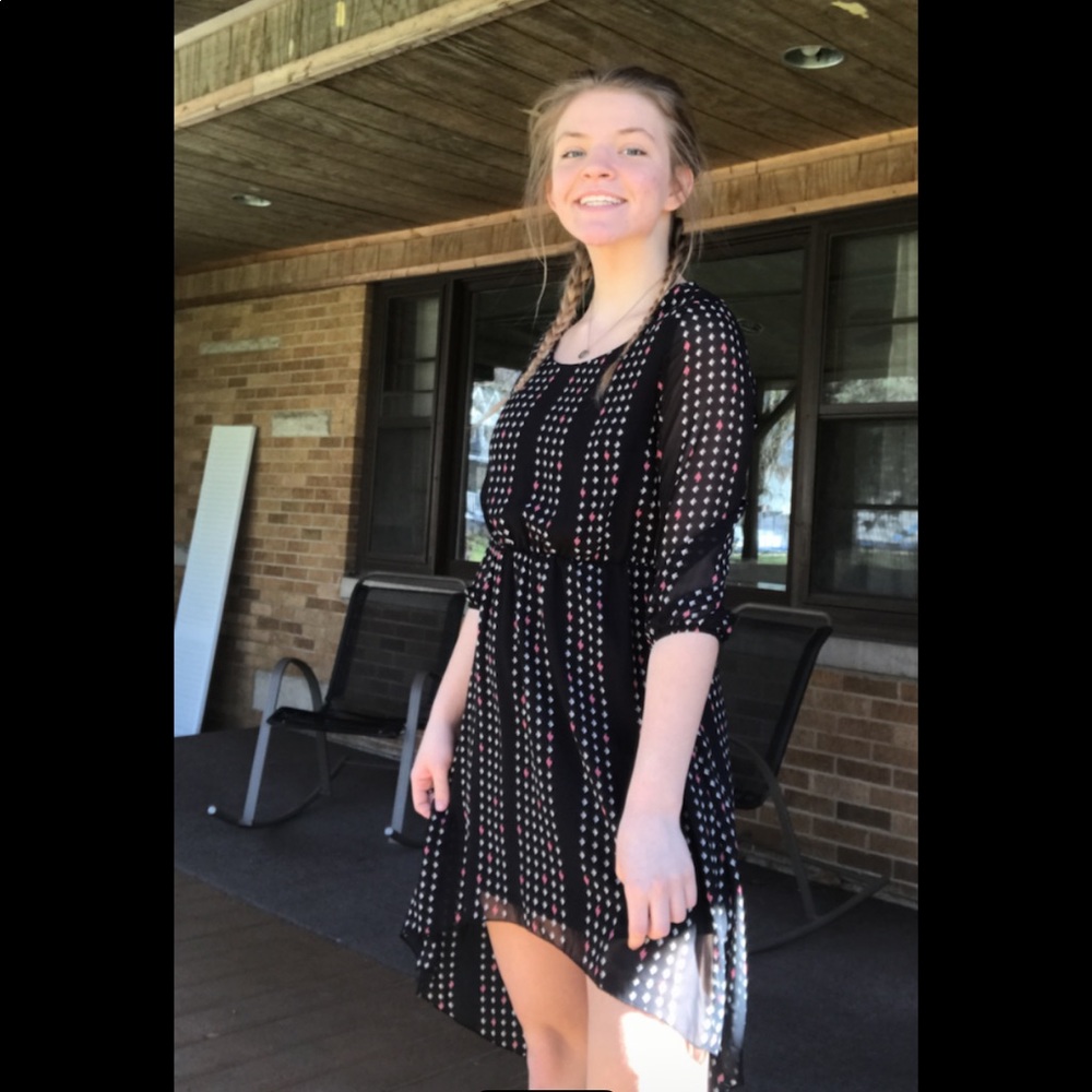 Medium black midi dress